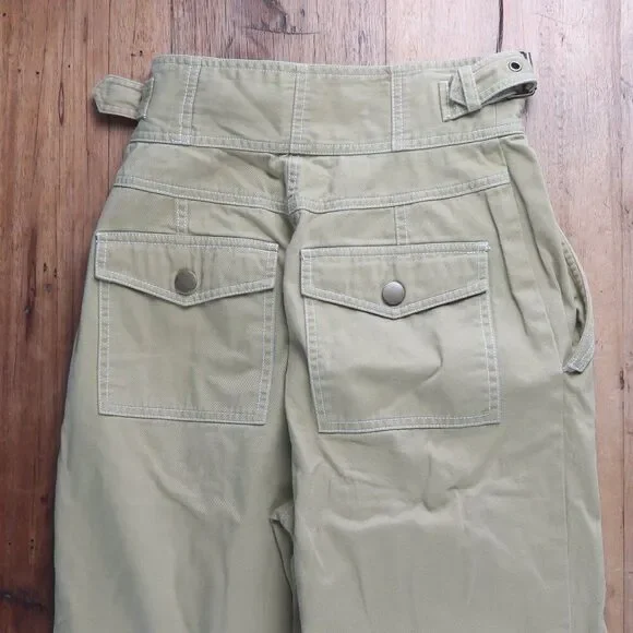 ULLA JOHNSON DUNE HIGH WAISTED TAPERED TROUSER SIZE 0 - Picture 11 of 12